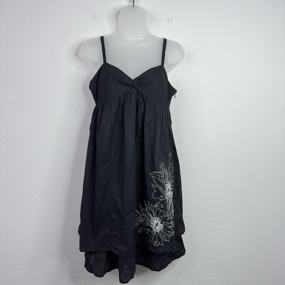 Liberty of London x Target Dress Women 4 Black Embroidered Boho Whimsical Resort